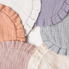 MairMore Muslin Baby Bibs, Ruffle Edge Drool Bibs - Image 5