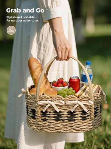 Large Diaper Caddy Organizer, Handwoven Natural Seagrass Basket - Image 7