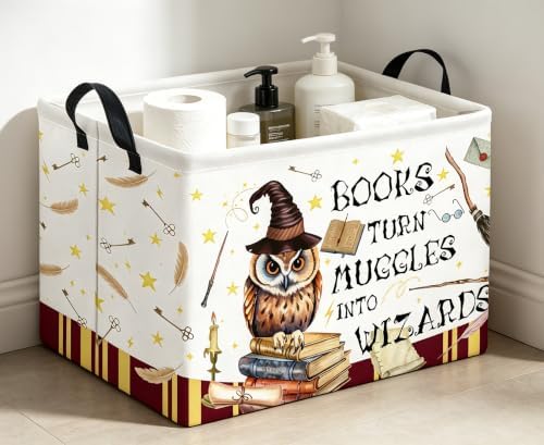 Rectangle Storage Basket with Handles, Collapsible Storage Bin, Books Box - Image 3