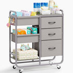 KINGRACK Baby Diaper Caddy Organizer and Storage Cart by KINGRACK