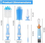 Ariseno 7-in-1 Baby Bottle Brush Set, Nylon & Silicone Bottle Brush - Image 2