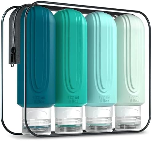 Mrsdry Travel Bottles for Toiletries, Large 6oz Oversize Containers, BPA Free by Mrsdry