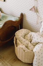 Oilo Mushroom Crib Bedding Set, 5-Layer Organic Cotton Muslin Crib Quilt & Sham - Image 3
