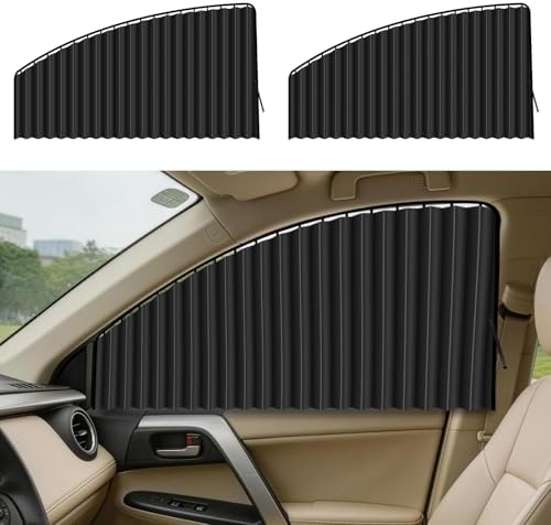 ZATOOTO Car Magnetic Side Window Sun Shades, Car Sunshades Curtains, 2 Pack by ZATOOTO