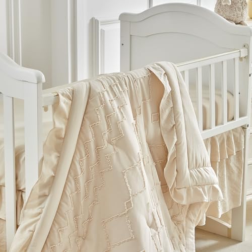 AIKASY The Ruffled Shabby Crib Bedding Set - Image 5