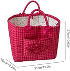 Floral Fabric Storage Basket Car Interior Storage Basket Underwear Sundries - Image 2