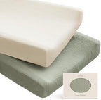 Konssy 100% Cotton Muslin Changing Pad Cover 2 Pack by Konssy