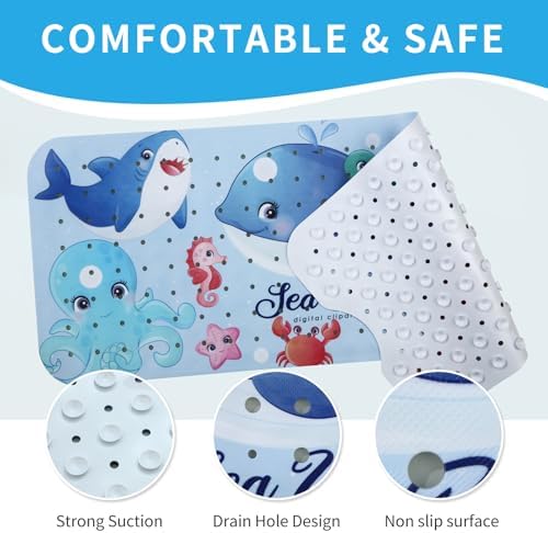 Bath Tub Shower Mat Non Slip Kids Bathtub Mat Anti Slip Baby Bath Mat - Image 4