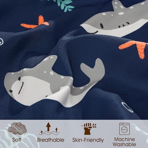 PHF 3 Pack Soft Shark Crib Sheets Fitted, Comfy Breathable Baby Sheets - Image 5
