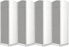 8 Panel Folding Room Divider, Woven Privacy Screen by cocosica