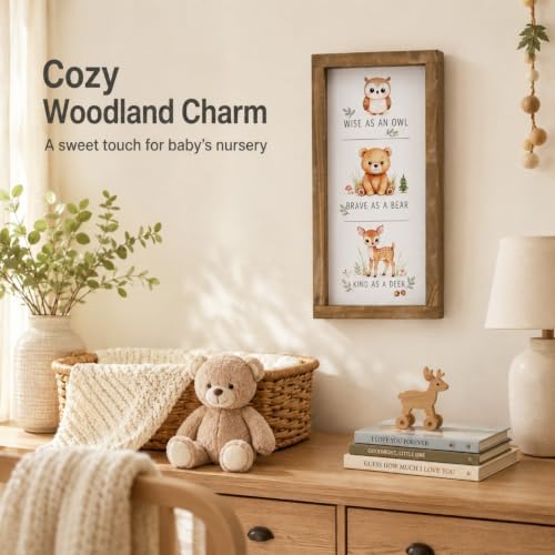 Woodland Animal Nursery Wall Decor Baby Room Inspirational Sign - Image 2