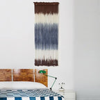 Macrame Wall Hanging Dip-Dye Wall Decor 15''W*39''L Boho Handmade Fiber Wall - Image 4