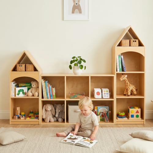 OOOK 6 Cube Storage Organizer, Double-Use Montessori Bookshelf Toy Storage - Image 2