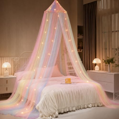 Bed Canopy with Lights, Bed Canopy by YEERSWAG