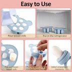 Silicone Baby Fruit Food Feeder & Mini Freezer Nibble Tray, Breastmilk Popsicle - Image 4