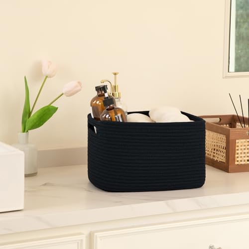 OIAHOMY 4 Pack Storage Baskets for Organizing 24L Cube Storage Bins Black - Image 4
