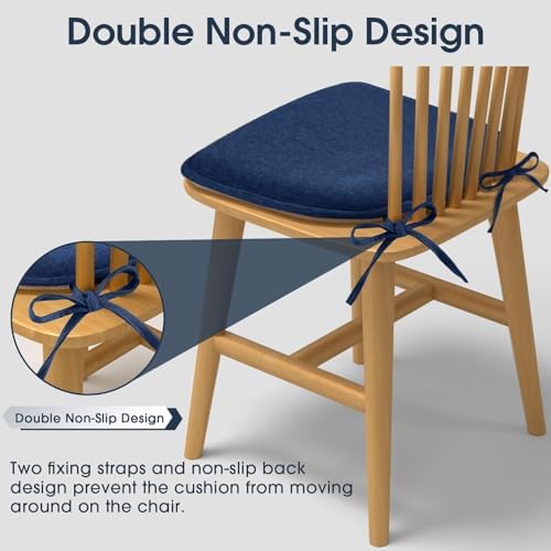 TushGuard Chair Cushions, 4 Pack Memory Foam Chair Pads - Image 4