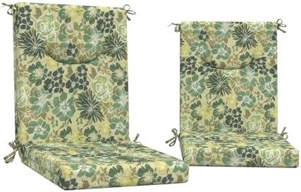 DYTXIII Outdoor High Back Chair Cushions Set of 2, 44x20 in Water Repellent by DYTXIII