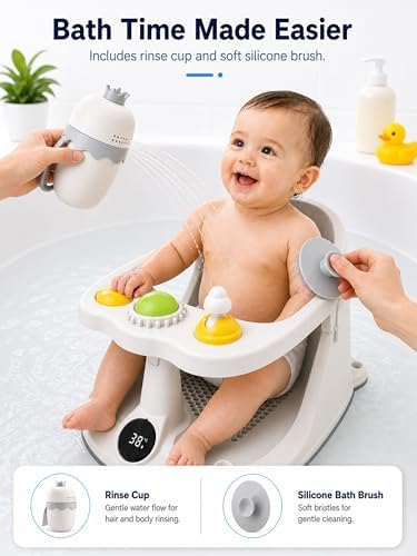 Baby Bath Seat for Babies Sitting Up, Baby Bath Chair - Image 6