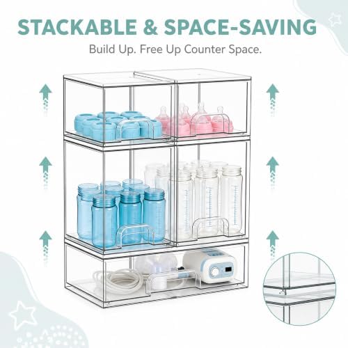 Baby Bottle Organizer, 3-Tier Acrylic Storage Organizer - Image 3