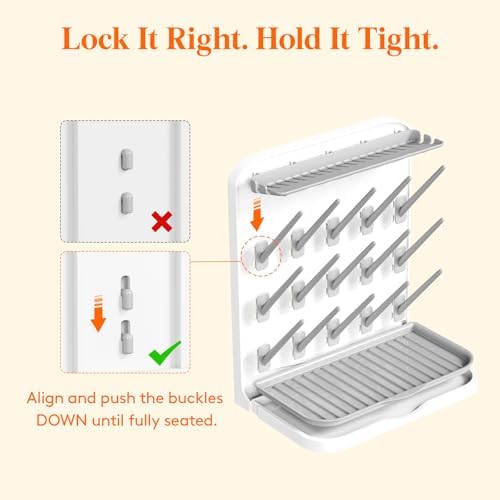 Lifewit 15-Hooks Baby Bottle Drying Rack - Image 4