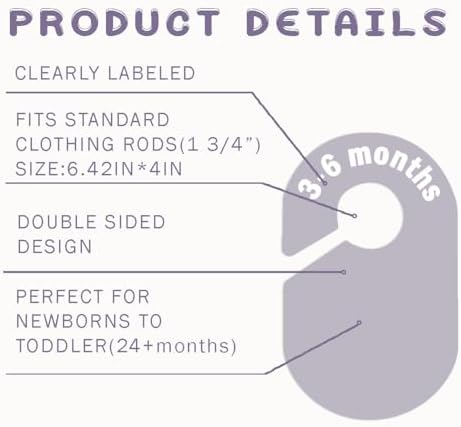 8 Pack Baby Closet Dividers – Pure Green Nursery Organizer - Image 2