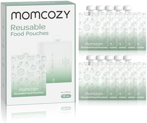 Momcozy Reusable Baby Food Pouches, Baby Food Maker Pouches by Momcozy