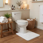GRANNY SAYS White U Shaped Toilet Rug 20" x 24", Non-Slip Bath Mat by GRANNYSAYS