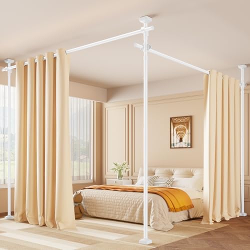 Room Divider Curtain Rod, No Drilling Wall Divider by SWXNLPZforyourfamily