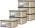 HomeHacks 6-Pack Clothes Organizer Storage Bags, 35L Storage Bins by HomeHacks