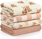 Muslin Swaddle Blankets for Newborn, Cotton Receiving Blanket by CivaruaKids