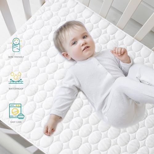 Biloban Crib Mattress Protector Waterproof Sheets Fitted 52” x 28” - Image 3