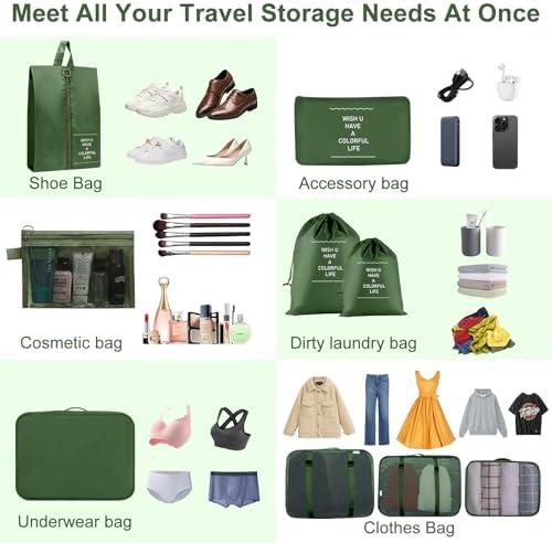 Packing Cubes for Travel 10 Set Luggage Organizer Bags - Image 4