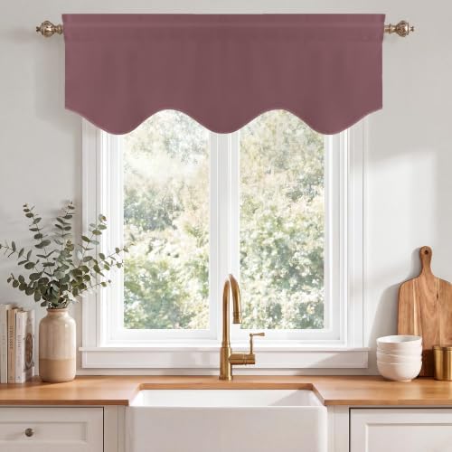 NICETOWN Dry Rose Blackout Valance Curtain - Image 5