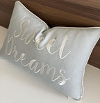 Rudransha Sweet Dreams Embroidered 12x18 Lumbar Pillow Cover, Robins Egg - Image 4