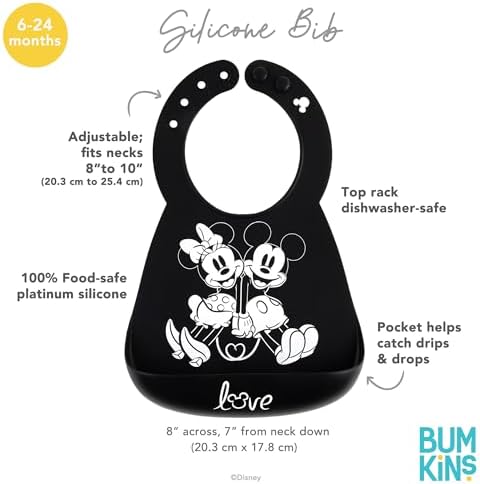 Bumkins Bibs, Silicone Pocket for Babies, Baby Bib for Girl or Boy, for 6-24 - Image 5