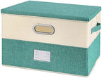 Large Linen Fabric Foldable Storage Bins by Unknown