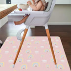Splat Mat for Under High Chair, Waterproof Washable High Chair Floor Mat - Image 3