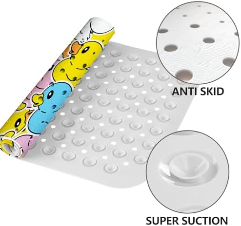 LNOND Bath Mat for Tub for Kids, Cartoon Duck Bathtub Mat, Kids Bath Mats for - Image 2