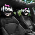 Funny Cartoon car headrest Cover, 2 Pieces Set of Cute Funny Eyes, Suitable by Unknown