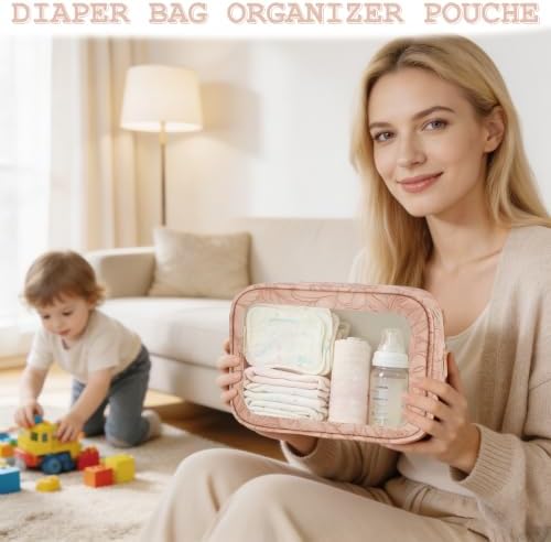 YOPCDJ 5PCS Diaper Bag Organizer Pouches Set, TSA Approved Travel Toiletry Bag - Image 4