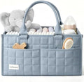 Baby Diaper Caddy Organizer, Portable Nursery Storage Basket by Lullawee