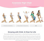 Cowiewie 3-in-1 Convertible Natural Wooden High Chair - Image 6