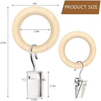 POVETIRE 30 Wood Rings Hooks Hanging Baby Headband Brackets Metal Clips - Image 2