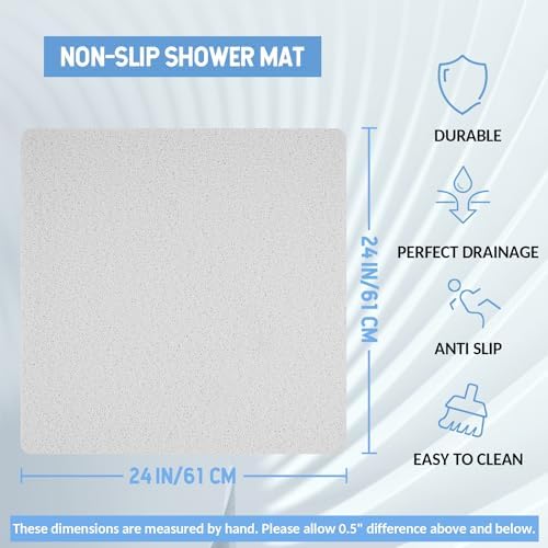 Hargiis Non-Slip Bathtub Mat, Anti Slip Shower Mat, Fast Drying Bathtub Mats - Image 2