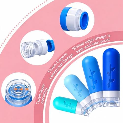 Tocelffe 18pack Travel Bottles for Toiletries, TSA Approved Silicone Travel - Image 2