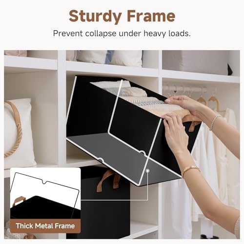 StorageWorks Fabric Storage Bins, Linen Closet Organizers - Image 4