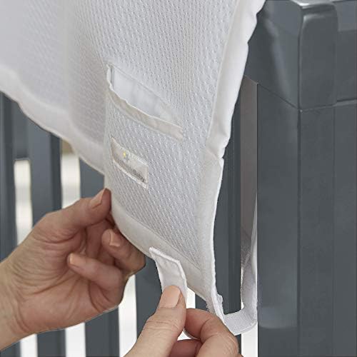 BreathableBaby Breathable Mesh RailGuard Teething Cover — White — 51” Long - Image 3