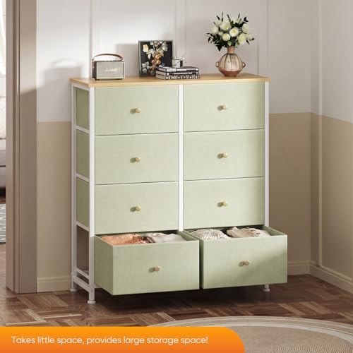 Sweetcrispy 8 Drawer Fabric Dresser, Tall Storage Tower - Image 4