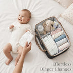 Konssy Baby Diaper Caddy Organizer, Braided Quilted Design - Image 2